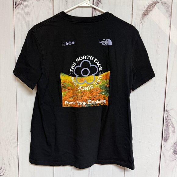 The North Face Women’s Strange Colorful World Tee Medium Black EUC - Picture 3 of 9